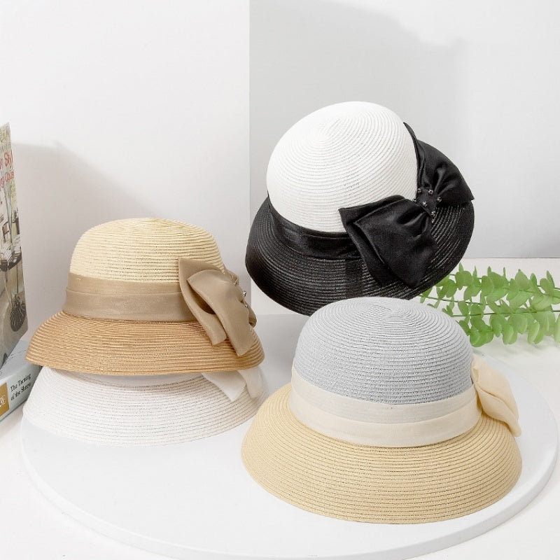 Sun Hat Straw Hat with Big Bow