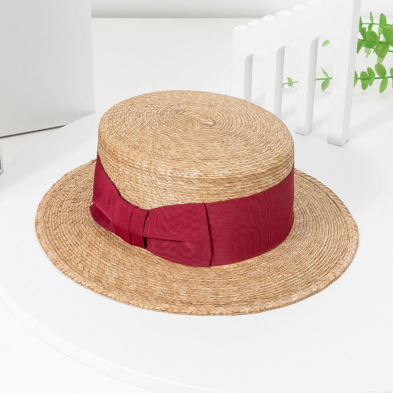 Bowler Hat Sun Hat with Red bow