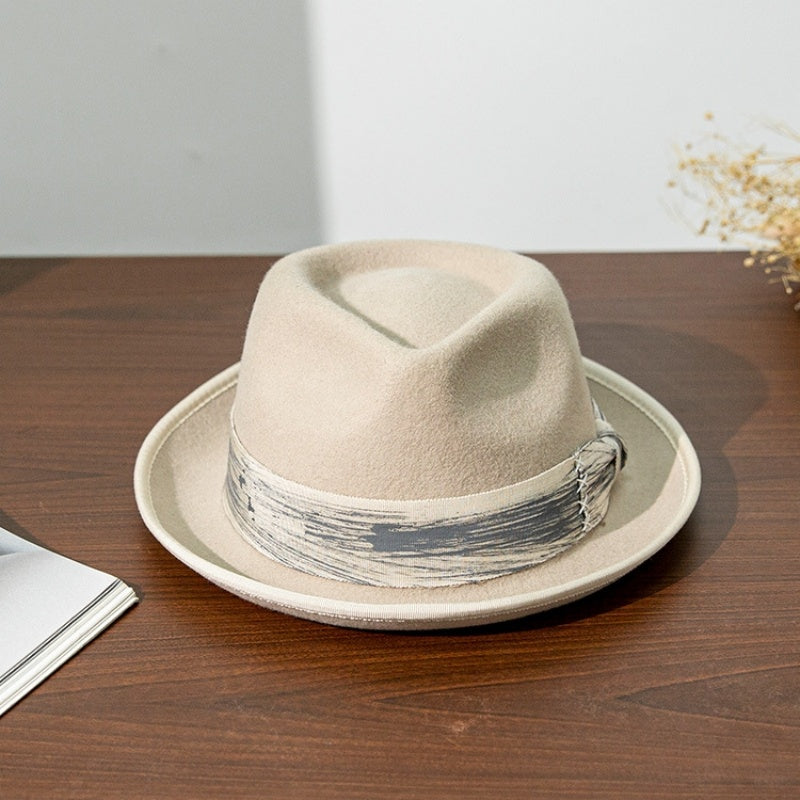 Felt Cowboy Hat with Patch Decoration