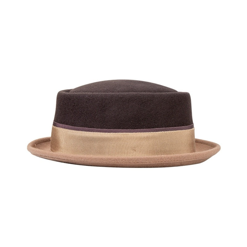 Felt Rolled-up Top Hat with Bow