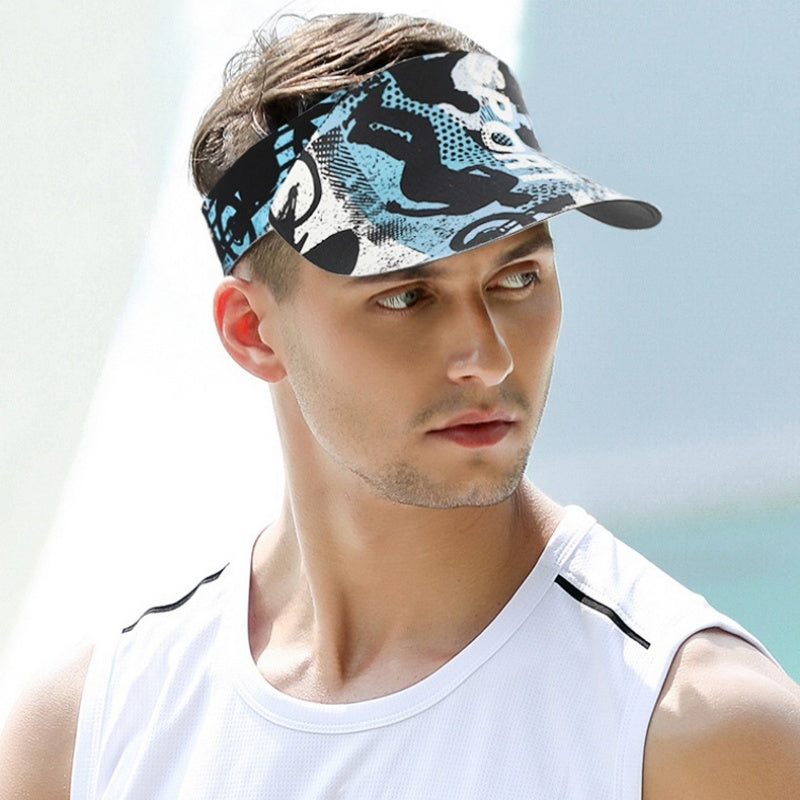 Quick-Drying Printed Sun Hat with Empty Top