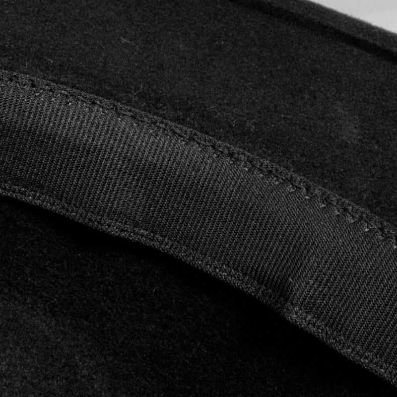 Felt Cowboy Hat with Interwoven Thread Spliced Copper Buckle Leather Strap
