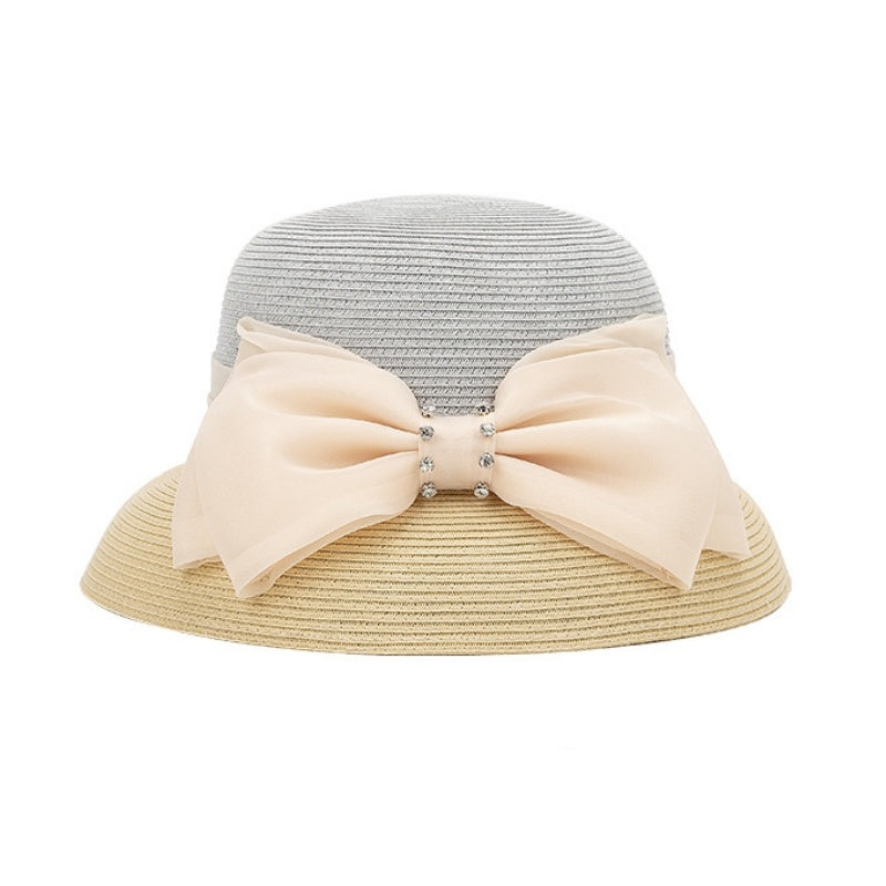 Sun Hat Straw Hat with Big Bow