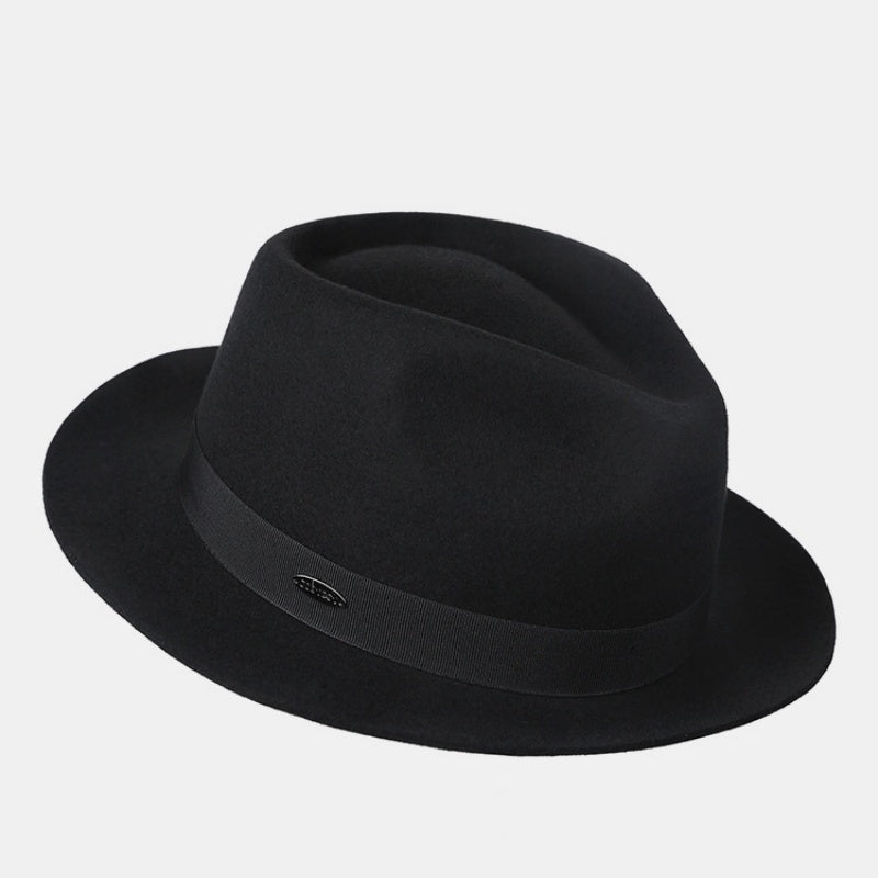 Felt Top Hat with Feather Decoration