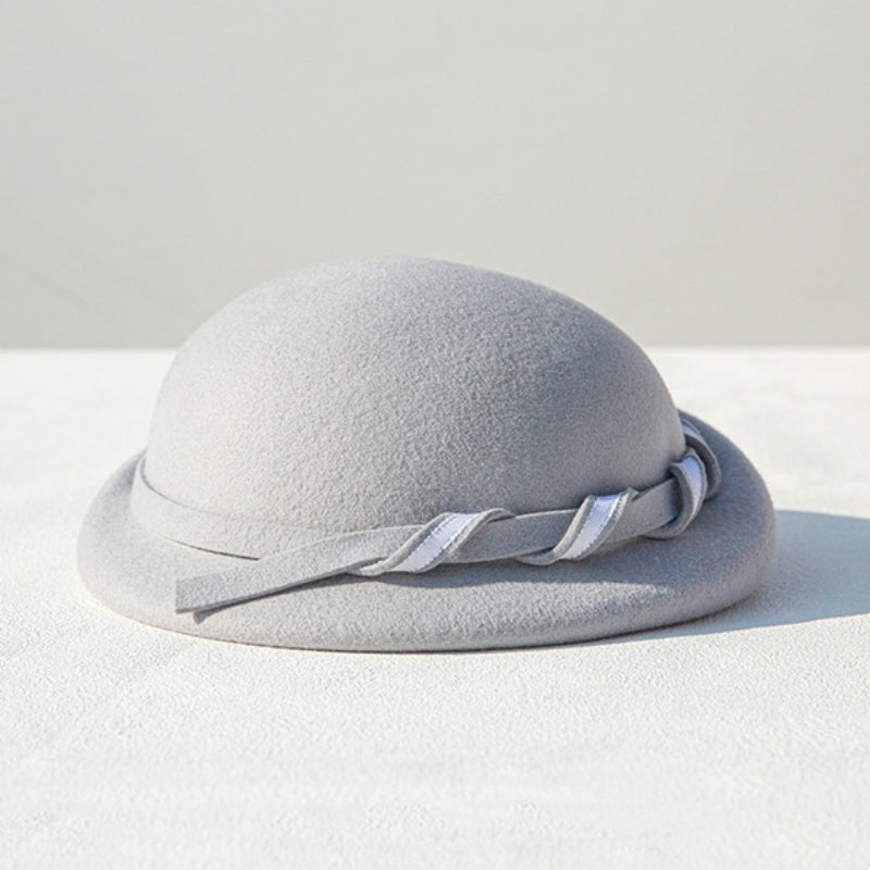 Felt Beret with Felt Strip Decoration