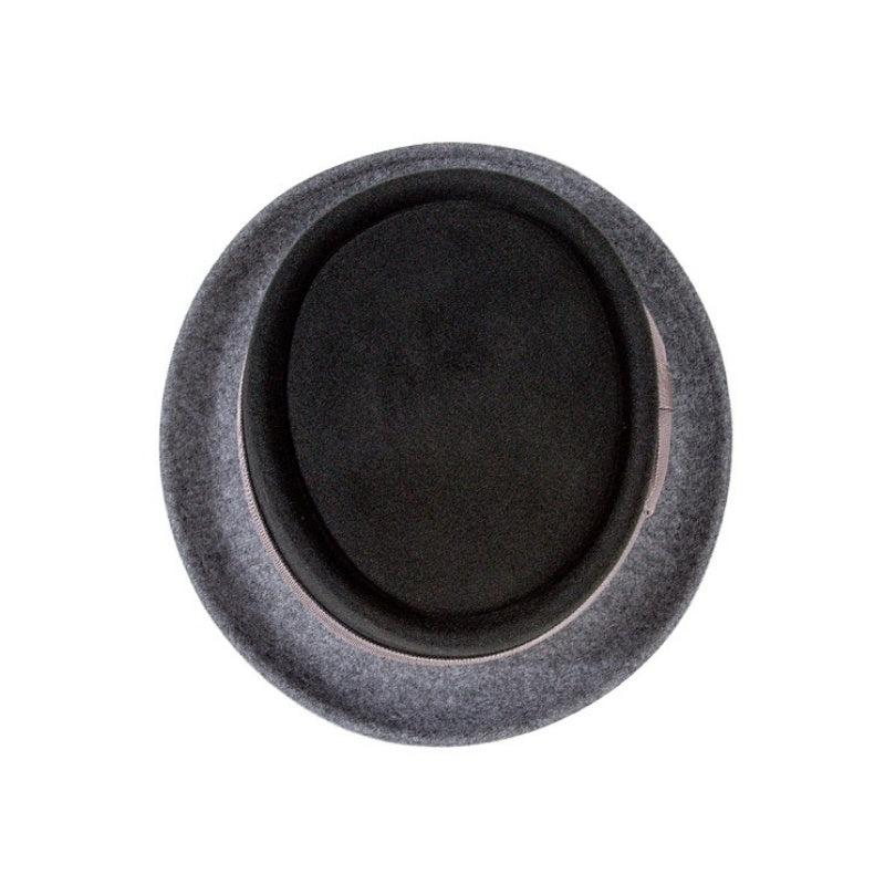 Felt Rolled-up Top Hat with Bow