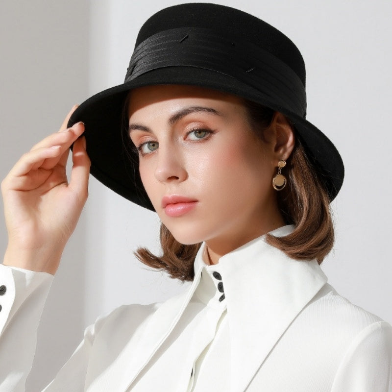 Felt Bucket Hats with Ribbon
