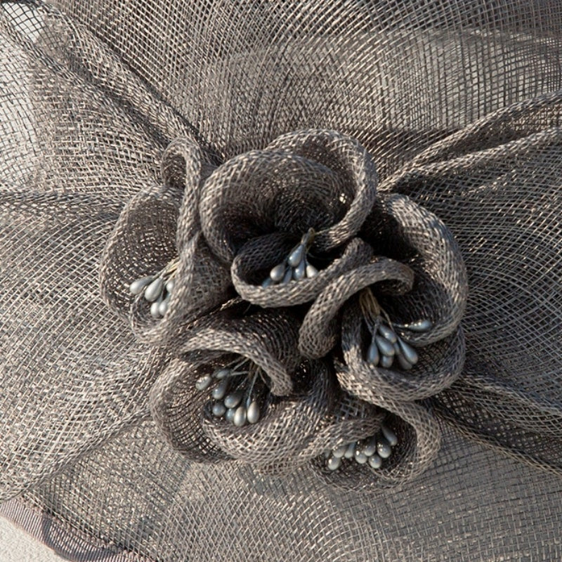 Sun Hat with Flower and Bow Decorations
