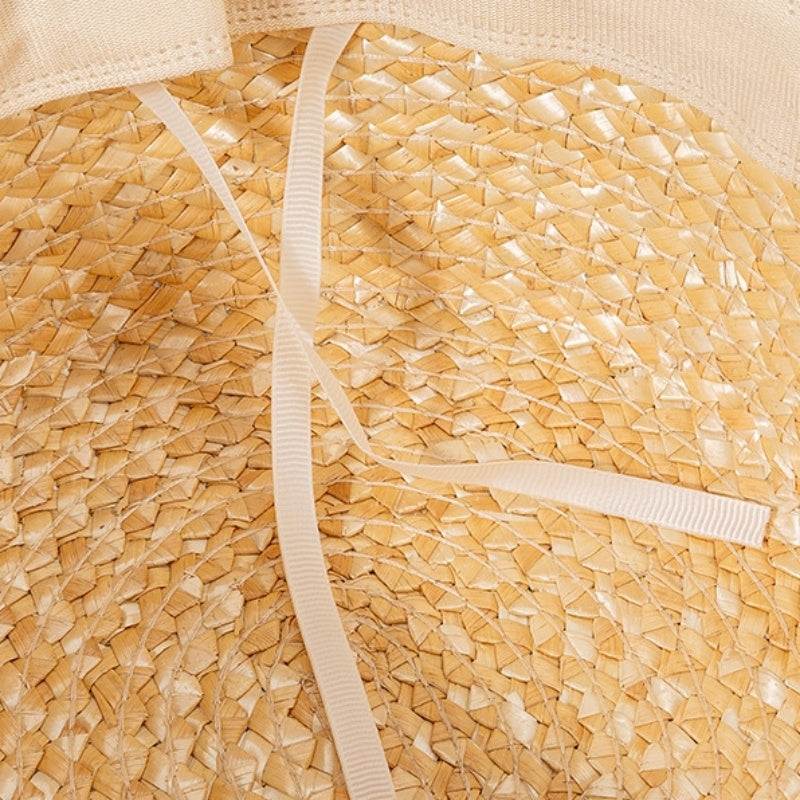 Scale Texture Straw Sun Hat
