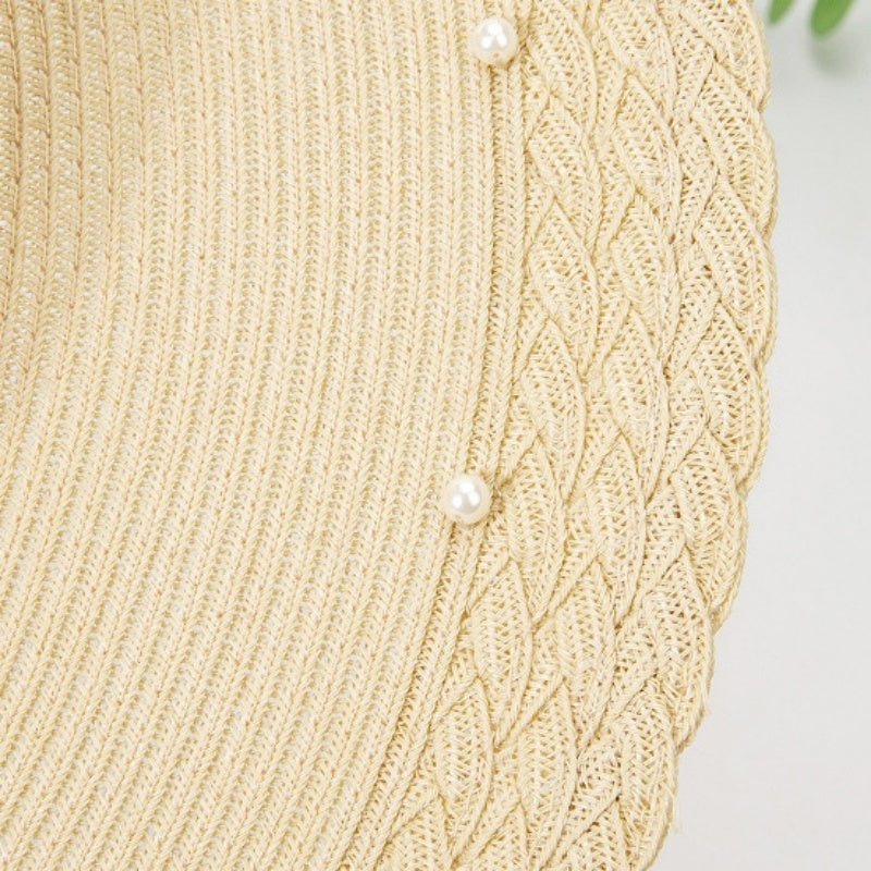 Sun Hat Straw Hat with Beads