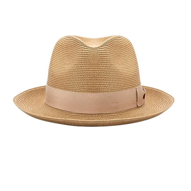 Rolled Edge Top Hat Sun Hat with Bow Webbing