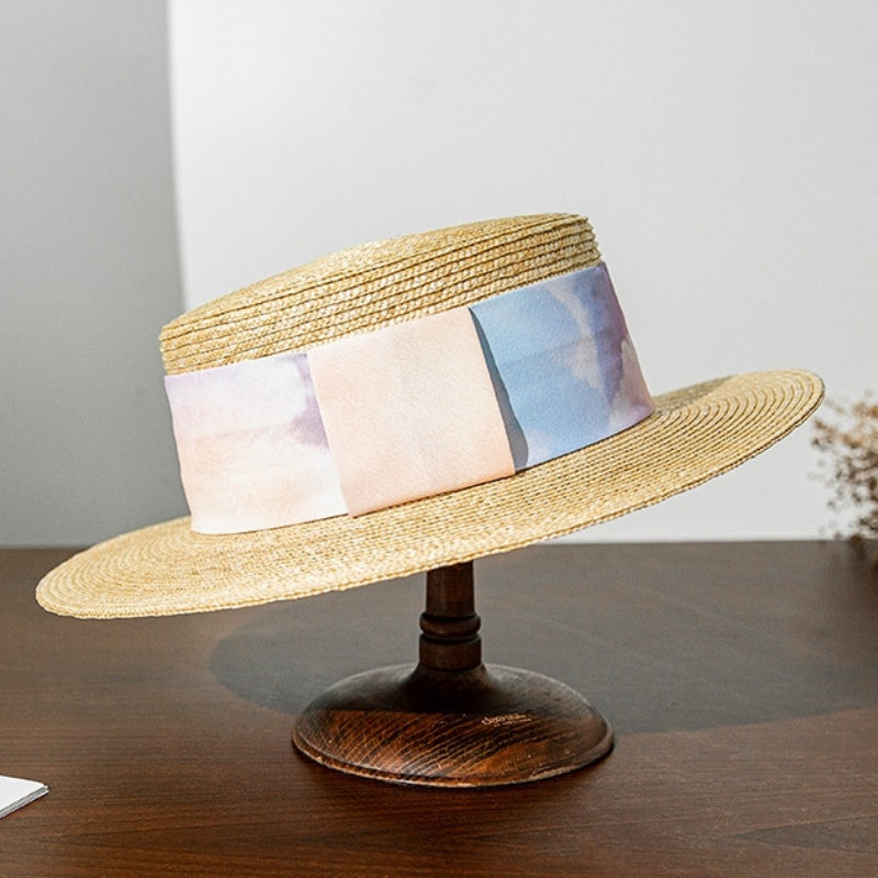 Top Hat Sun Hat with Printed Webbing