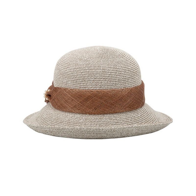 Straw Hat Bucket Hat with Bow