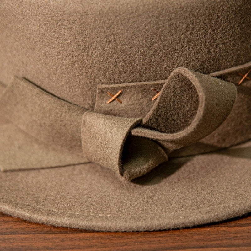 Felt Flat-topped Top Hat with Felt Bow