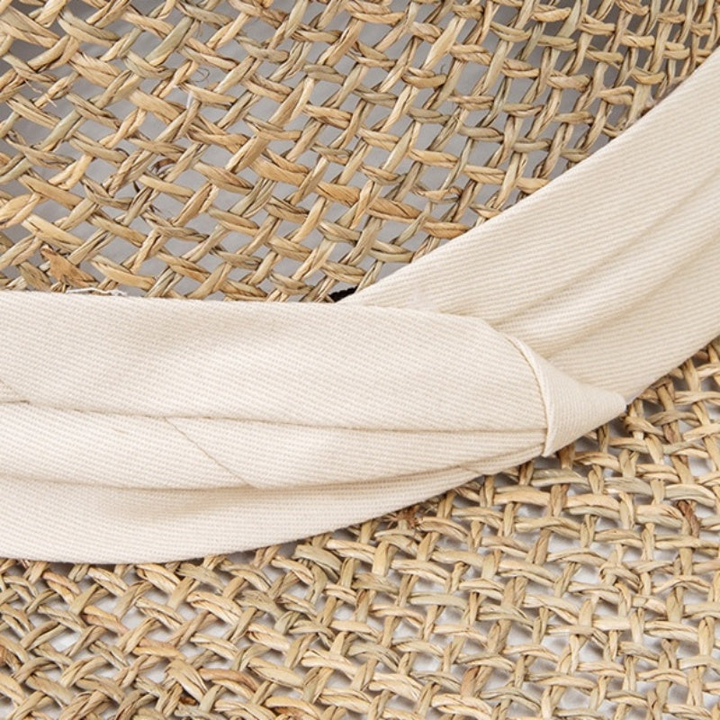 Straw Hat Sun Hat with Decorative Band