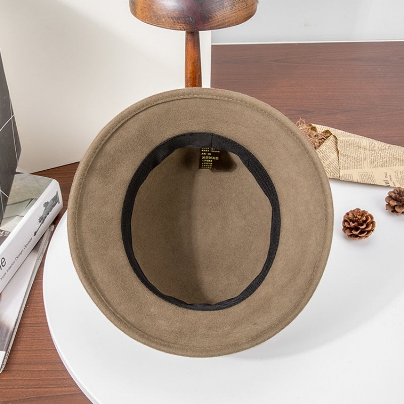 Felt Top Hat with Webbing and Pearl