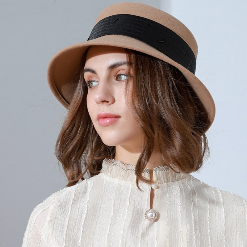 Felt Bucket Hats with Ribbon