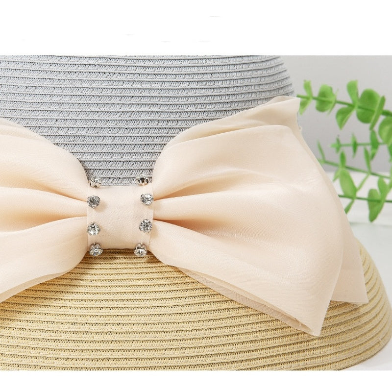 Sun Hat Straw Hat with Big Bow