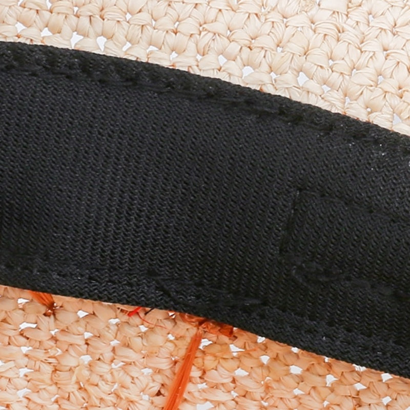 Sun Hat Straw Hat with Colorful Embroidery