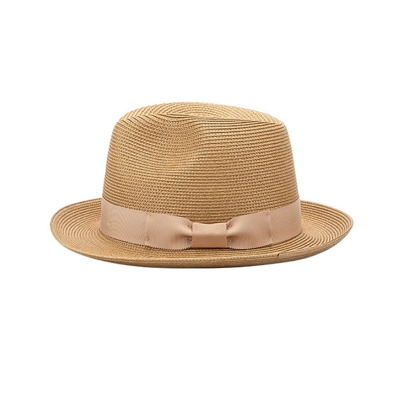 Rolled Edge Top Hat Sun Hat with Bow Webbing