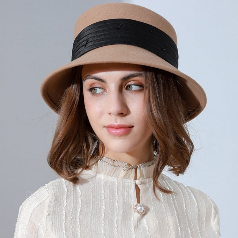 Felt Bucket Hats with Ribbon