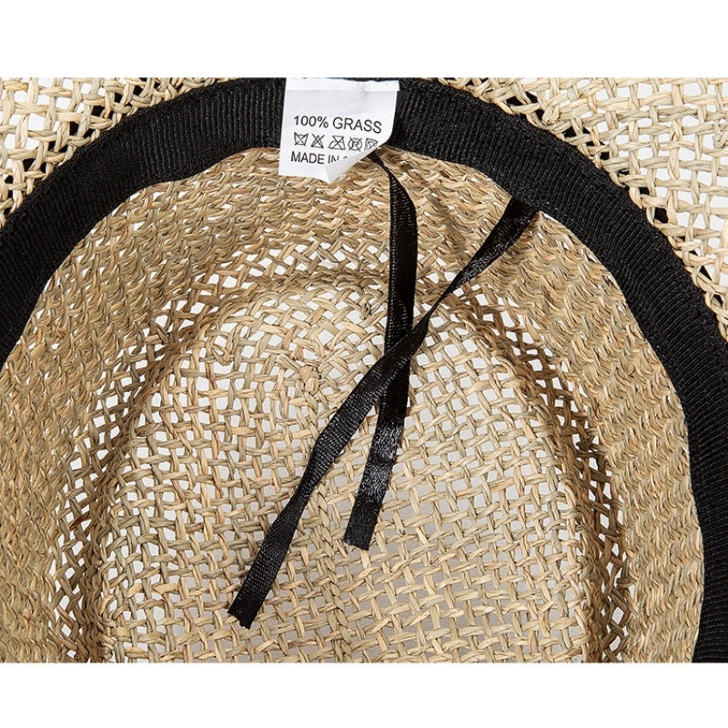 Straw Hat Sun Hat with Decorative Band