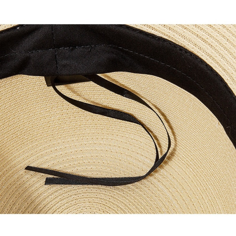 Straw Hat Sun Hat with Big Bow