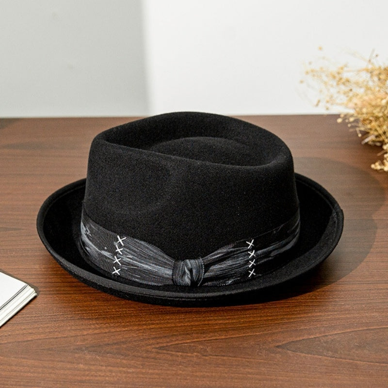 Felt Cowboy Hat with Patch Decoration