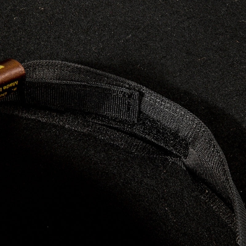Felt Top Hat with Webbing and Feather