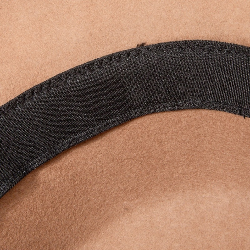 Felt Top Hat with Metal Buckle Decoration