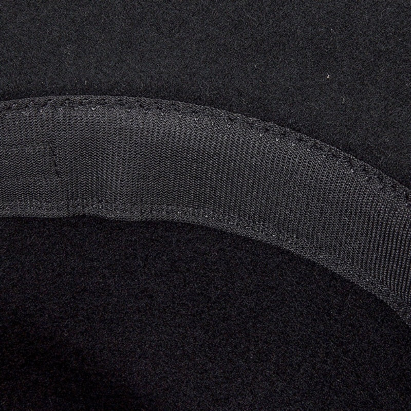 Felt Wide Brim Top Hat with Bow Webbing Decoration