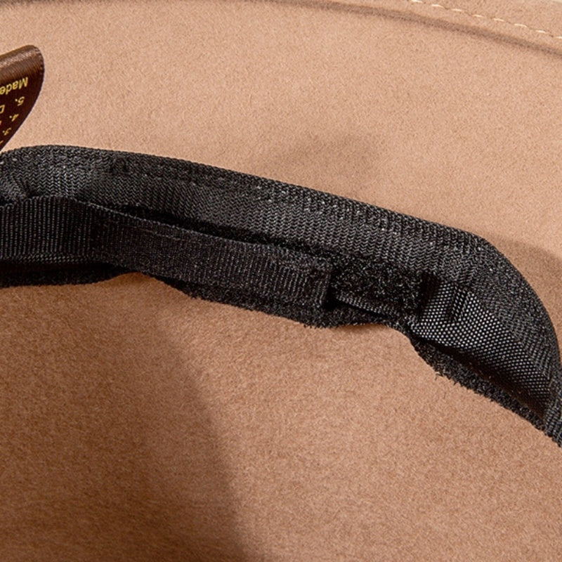 Felt Top Hat with Metal Buckle Decoration