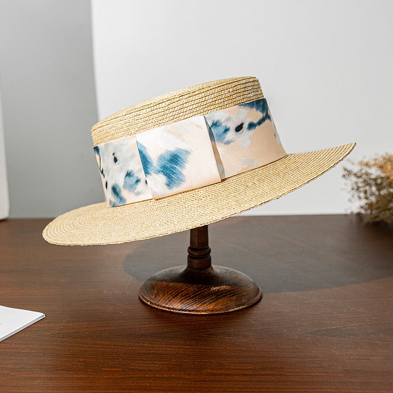 Top Hat Sun Hat with Printed Webbing