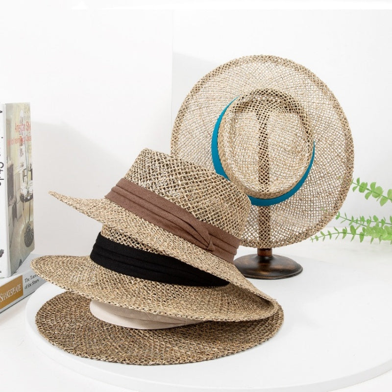 Straw Hat Sun Hat with Decorative Band