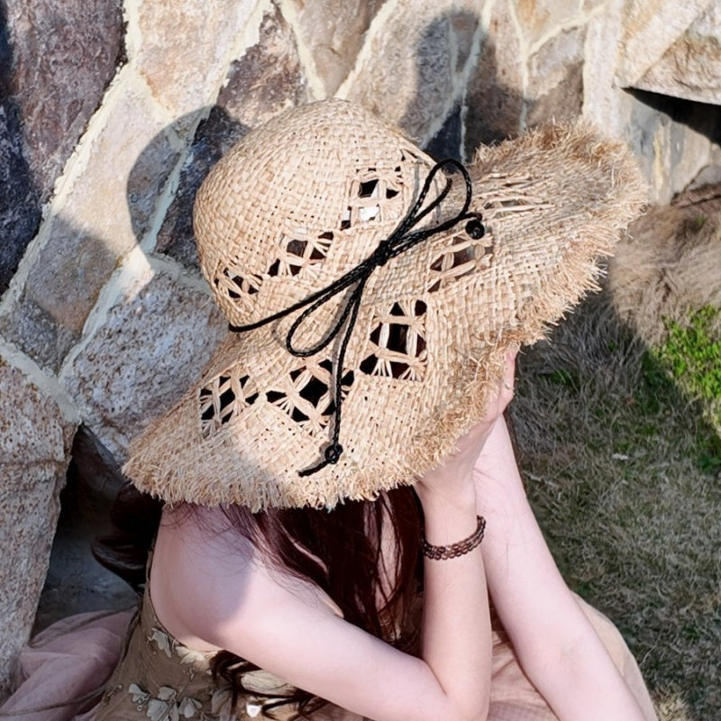 Straw Hat with Rough Selvedge