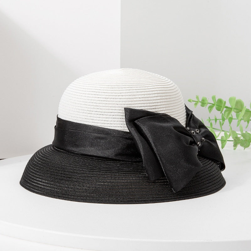 Sun Hat Straw Hat with Big Bow