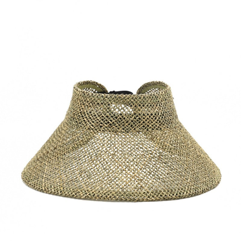 Foldable Straw Hat with Empty Top