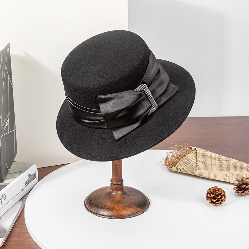Felt Top Hat with Bow Ribbon