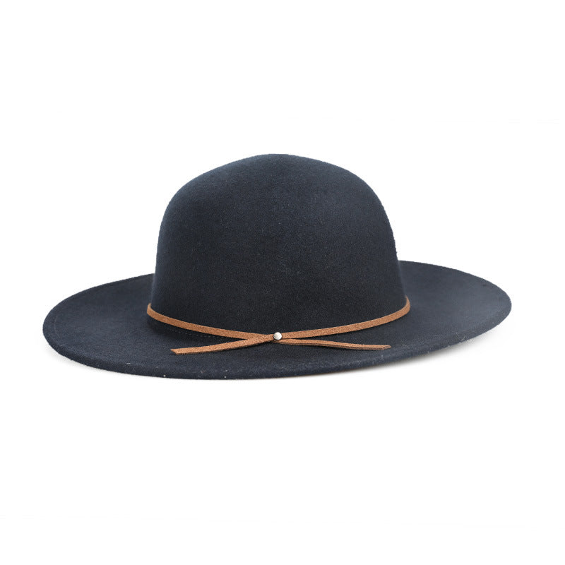 Felt Domed Wide Brim Top Hat