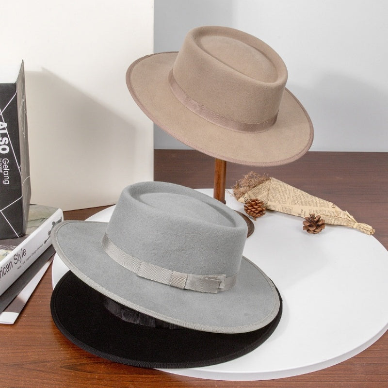Felt Top Hat with Bow Webbing