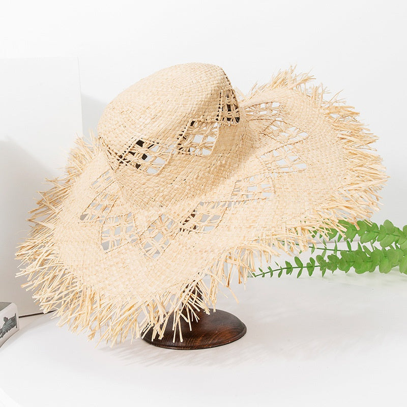 Hollow-carved Wide Brim Sun Hat