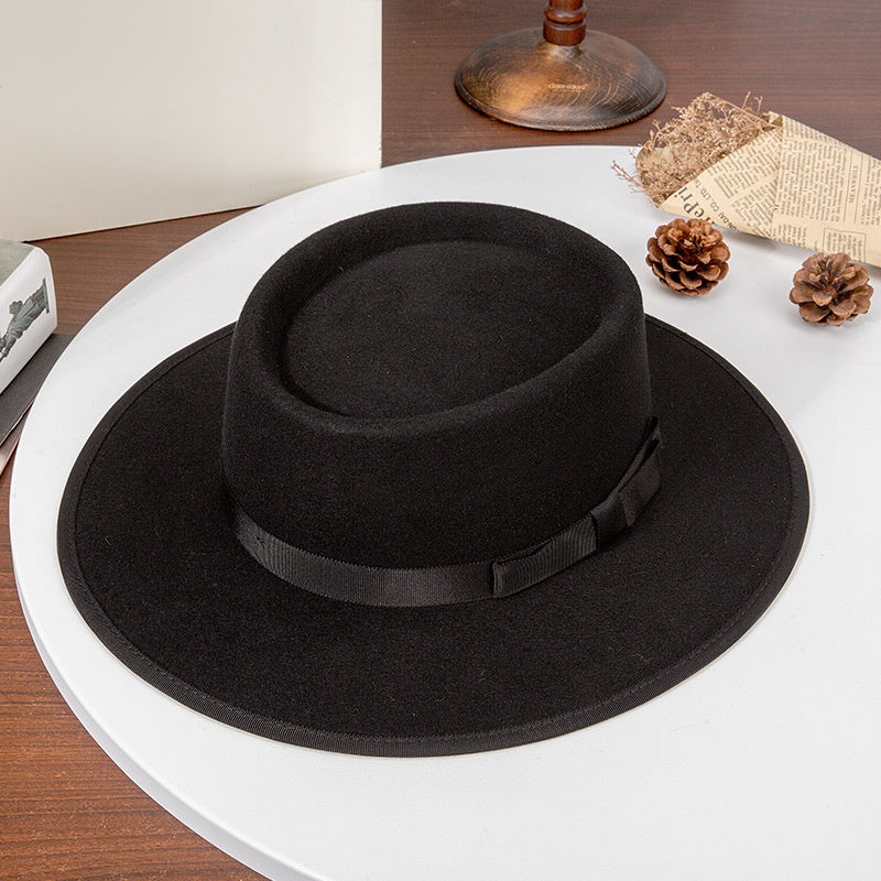 Felt Top Hat with Bow Webbing