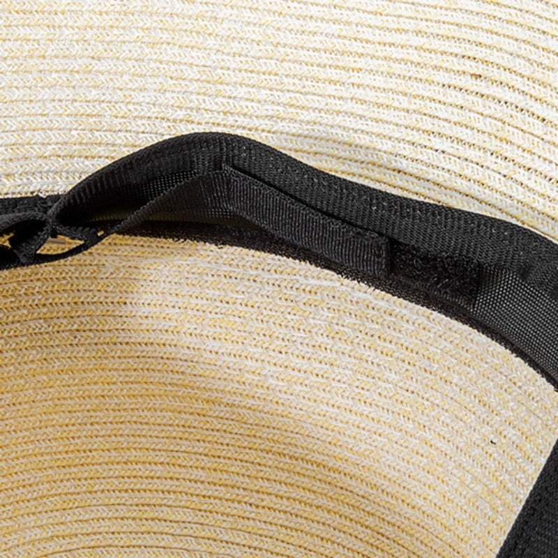 Straw Hat Bucket Hat with Bow