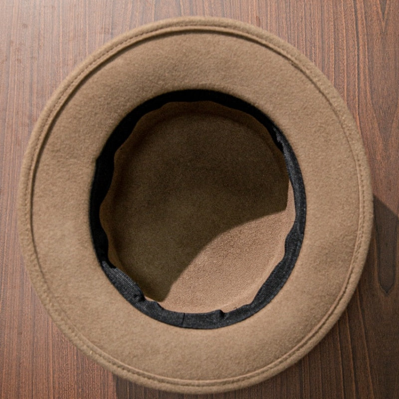 Felt Flat-topped Top Hat with Felt Bow