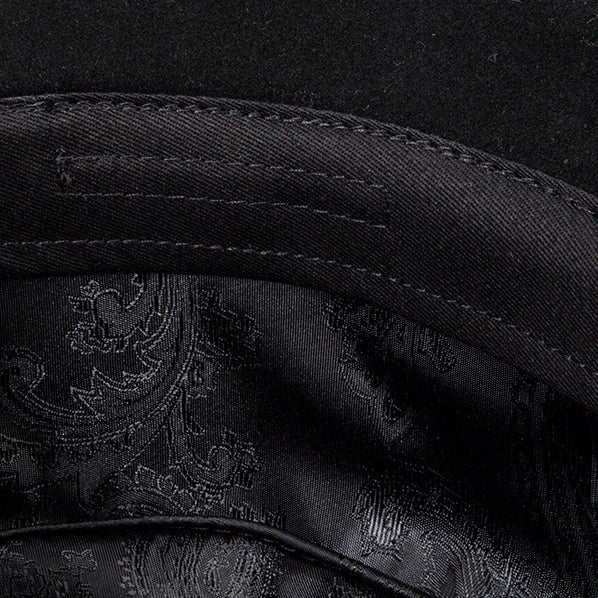 Felt Top Hat with Silver Arrows and Webbing Decorations