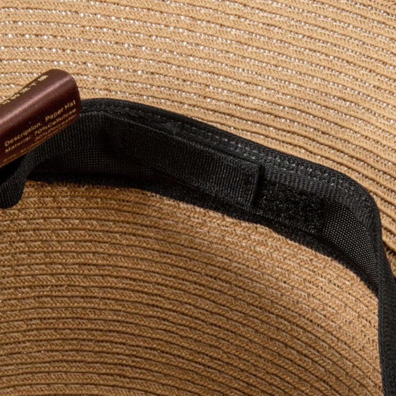 Sun Hat Straw Hat with Black Leather Band