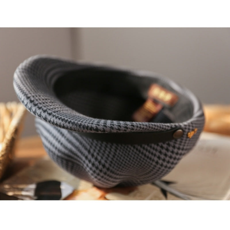 Houndstooth Felt Newsboy Hats