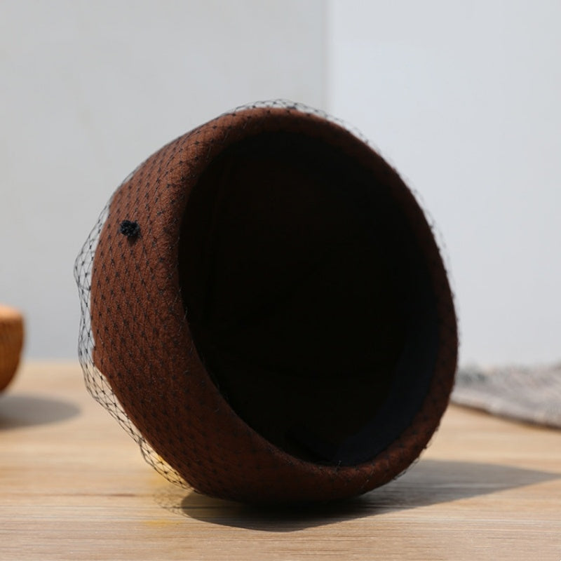 Felt Beret with Lace