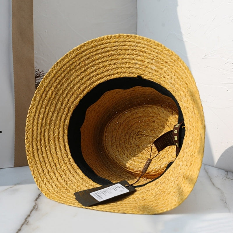 Straw Sun Hat with Webbing