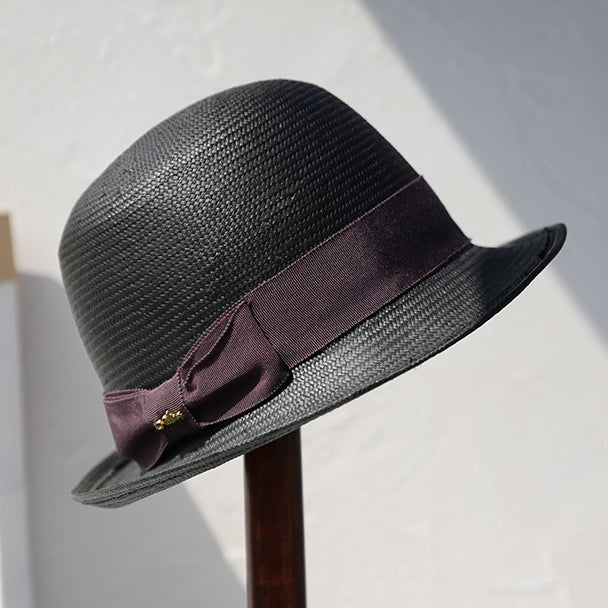 Rolled Edge Sun Hat Straw Hat with Bow